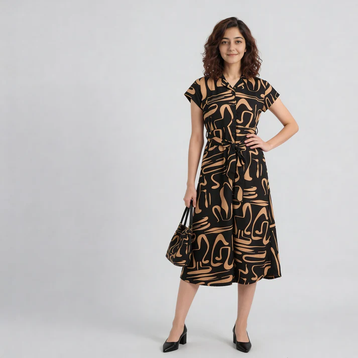 Printed Juliette Flared Dress